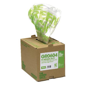 The Green Sack - White Pedal Bin - Light Duty 15L - 300 Per Box